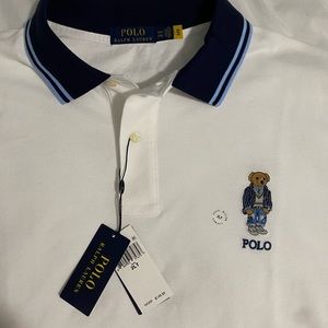 NWT Limited Edition 2LT Polo with bear icon